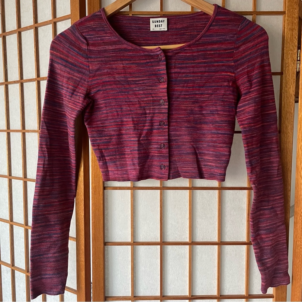 Sunday Best Izzy Cropped Button-up Cardigan - Preppy